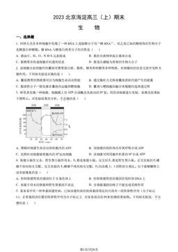 2023北京海淀高三（上）期末生物（教师版）-答案