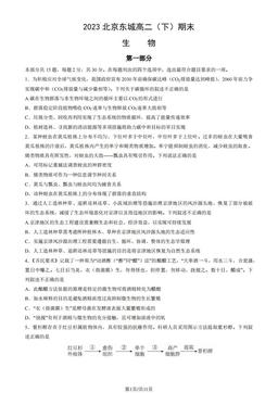 2023北京东城高二（下）期末生物（教师版）-答案
