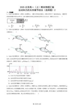2025北京高一（上）期末物理汇编：运动和力的关系章节综合（选择题）2-答案