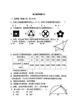 2025北京北师大附中初三（上）统练十三数学-试题