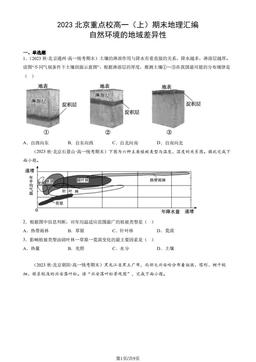 2023北京重点校高一（上）期末地理汇编：自然环境的地域差异性-答案
