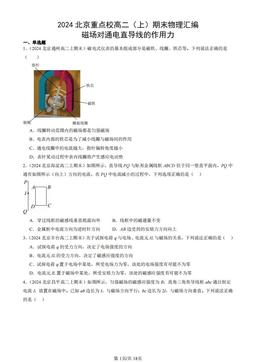 2024北京重点校高二（上）期末物理汇编：磁场对通电直导线的作用力-答案
