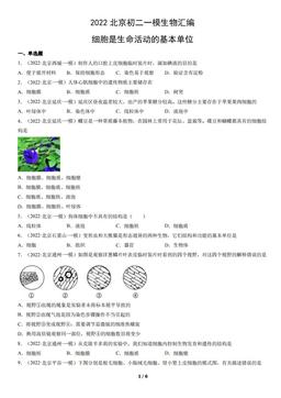 2022北京初二一模生物汇编：细胞是生命活动的基本单位-答案