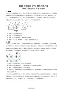 2023北京高二（下）期末物理汇编：安培力与洛伦兹力章节综合-答案