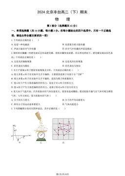 2024北京丰台高二（下）期末物理（教师版）-答案
