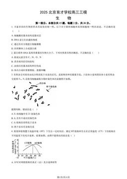 2025北京育才学校高三三模生物（教师版）-答案