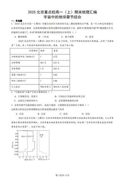 2025北京重点校高一（上）期末地理汇编：宇宙中的地球章节综合-答案