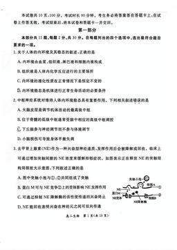 2025北京东城高二（上）期末生物-答案
