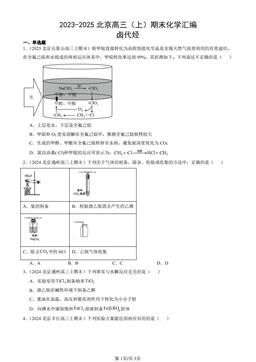 2023-2025北京高三（上）期末化学汇编：卤代烃-答案