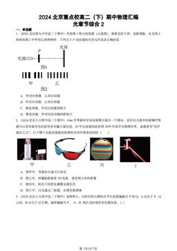 2024北京重点校高二（下）期中物理汇编：光章节综合2-答案