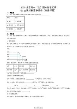 2025北京高一（上）期末化学汇编：铁 金属材料章节综合（非选择题）-答案