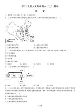 2022北京人大附中高一（上）期末历史（教师版）-答案