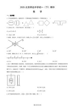 2025北京师达中学初一（下）期中数学（教师版）-答案