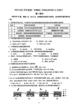 2024北京理工大附中高二12月月考化学（教师版）-答案