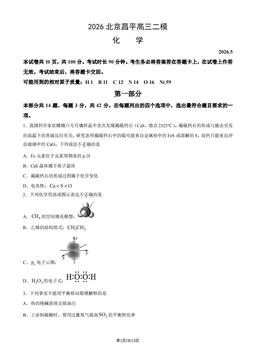 2026北京昌平高三二模化学-试题