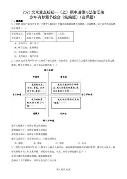 2025北京重点校初一（上）期中道德与法治汇编：少年有梦章节综合（统编版）（选择题）-答案