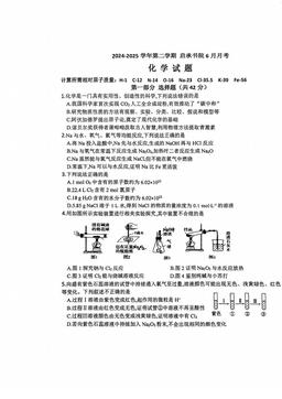 2025北京二十中初三6月月考化学-试题
