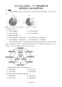 2023-2025北京高二（下）期末地理汇编：自然环境与人类社会章节综合-答案