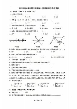 2026北京丰台二中初一（下）期中数学-试题