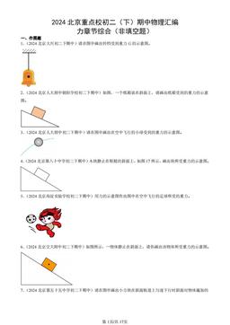 2024北京重点校初二（下）期中物理汇编：力章节综合（非填空题）-答案