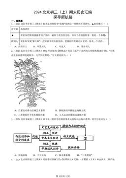 2024北京初三（上）期末历史汇编：探寻新航路-答案