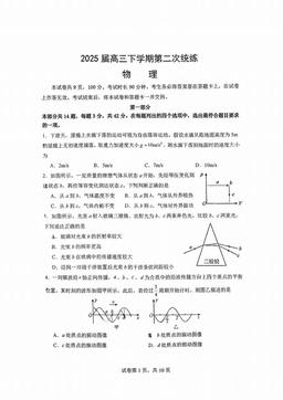 2025北京北师大二附中高三（下）统练二物理-试题