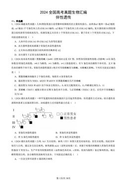 2024全国高考真题生物汇编：伴性遗传-答案